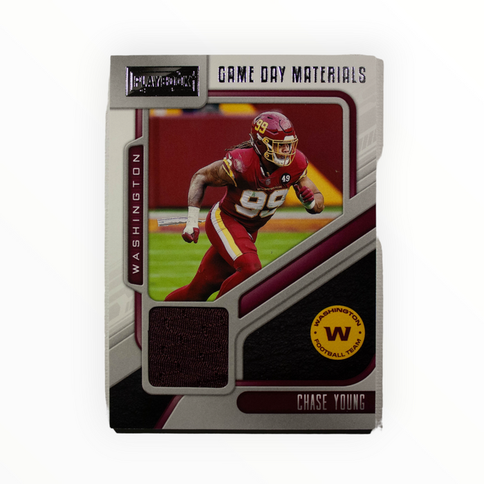 2021 Panini Playbook Chase Young GDM-CYO Game Day Materials Patch Washington Football Team