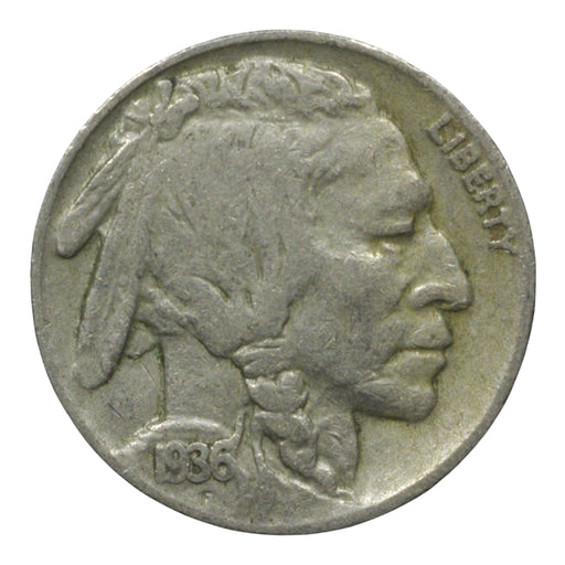 1936-P Circulated Buffalo Nickel In Good - Fine Condition - Collectible Craze America