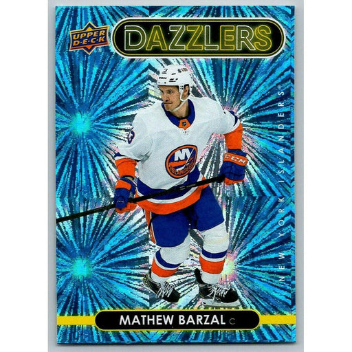 2021-22 Upper Deck Hockey Series 1 Blue Dazzler #DZ-30 Mathew Barzal New York - Collectible Craze America