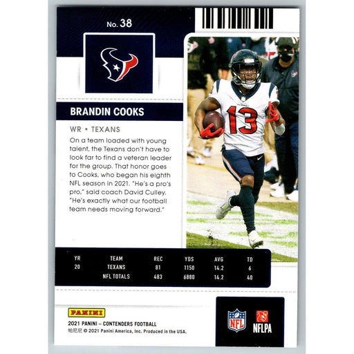 2021 Panini Contenders NFL Brandin Cooks Houston Texans #38 - Collectible Craze America