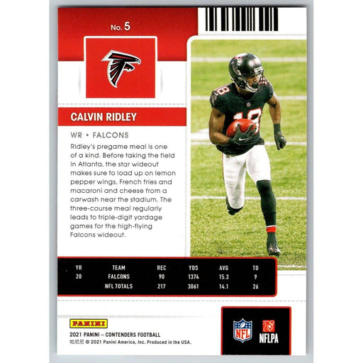 2021 Panini Contenders NFL Calvin Ridley Atlanta Falcons #5 - Collectible Craze America