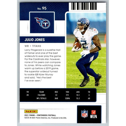 2021 Panini Contenders NFL Julio Jones Atlanta Falcons #95 - Collectible Craze America
