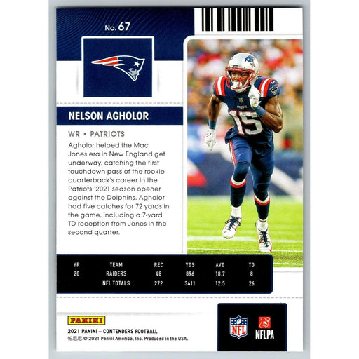 2021 Panini Contenders NFL Nelson Agholor New England Patriots #67 - Collectible Craze America