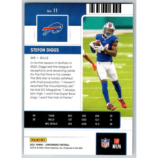 2021 Panini Contenders NFL Stefon Diggs Buffalo Bills #11 - Collectible Craze America