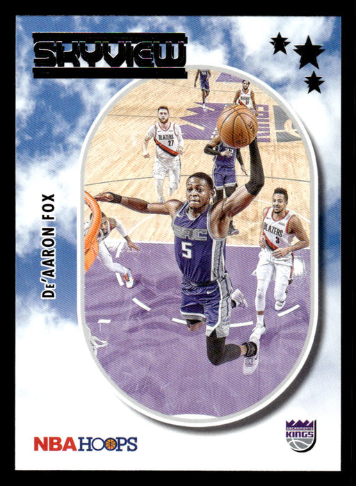 De'Aaron Fox 2021 Panini NBA Hoops Skyview Front of Card