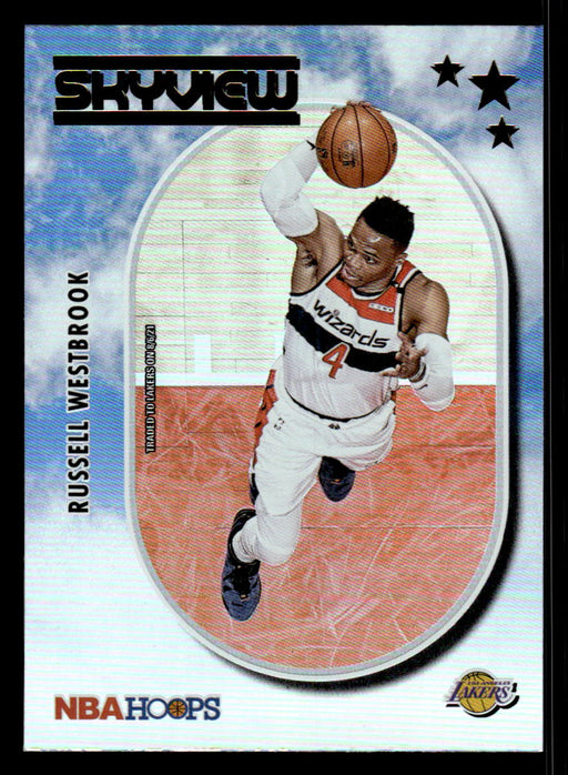 Russell Westbrook 2021 Panini NBA Hoops Holo Skyview Front of Card