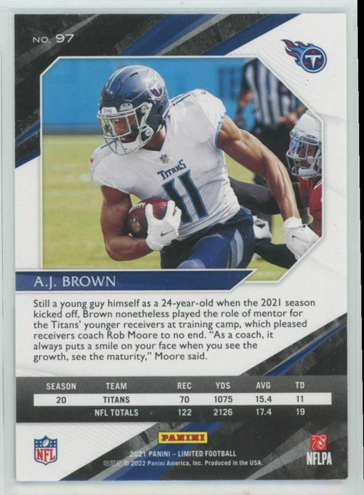 2021 Panini Limited Football #97 A.J. Brown Tennessee Titans - Collectible Craze America