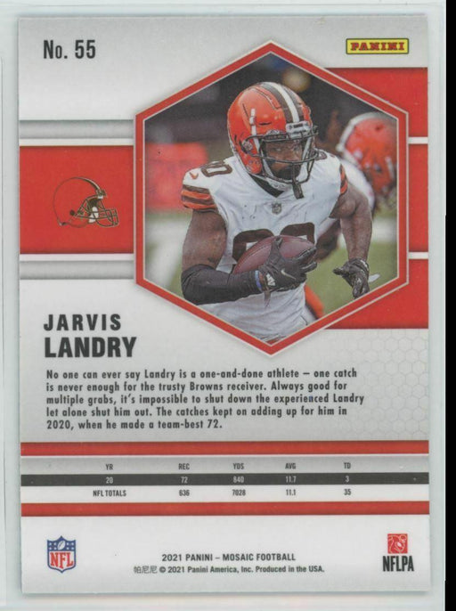 2021 Panini Mosaic #55 Jarvis Landry Cleveland Browns - Collectible Craze America