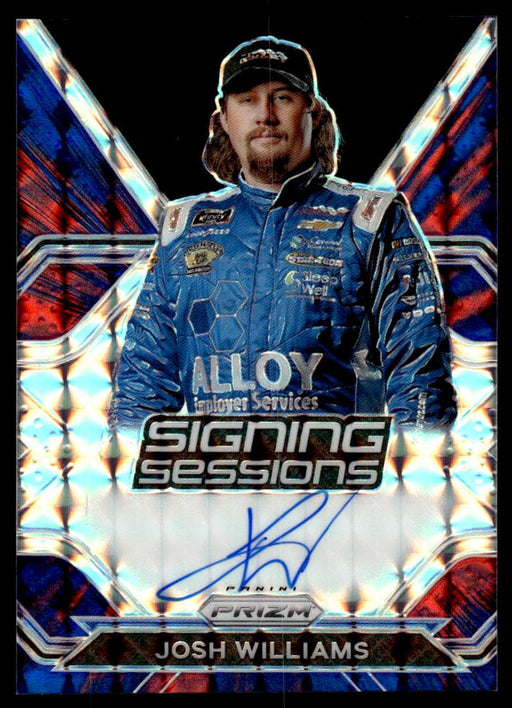 Josh Williams 2021 Panini Prizm Reactive Blue Signing Sessions Front of Card