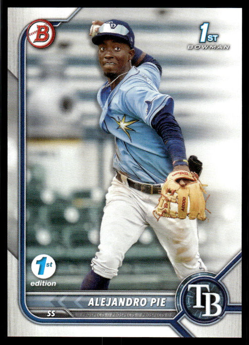 Alejandro Pie 2022 Bowman First Edition Base Front of Card