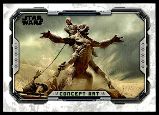Boba Fett vs. The Sand Ape 2022 Topps Star Wars Book of Bobba Fett Concept Art Front of Card
