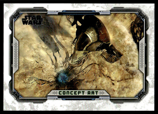 Taking Down the Sarlacc 2022 Topps Star Wars Book of Bobba Fett Concept Art Front of Card