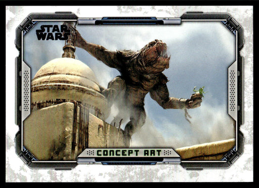 Rancor on the Loose 2022 Topps Star Wars Book of Bobba Fett Concept Art Front of Card