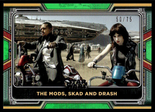 The Mods, Skad and Drash 2022 Topps Star Wars Book of Bobba Fett Green Front of Card