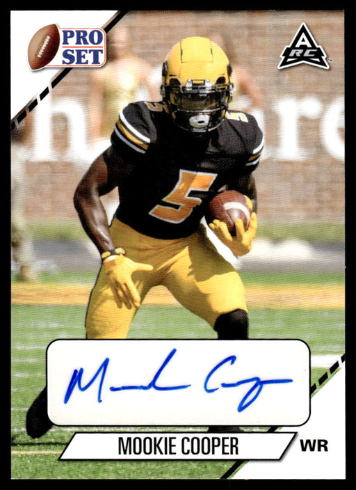 Mookie Cooper 2021 Leaf Pro Set College Football Auto White Front of Card