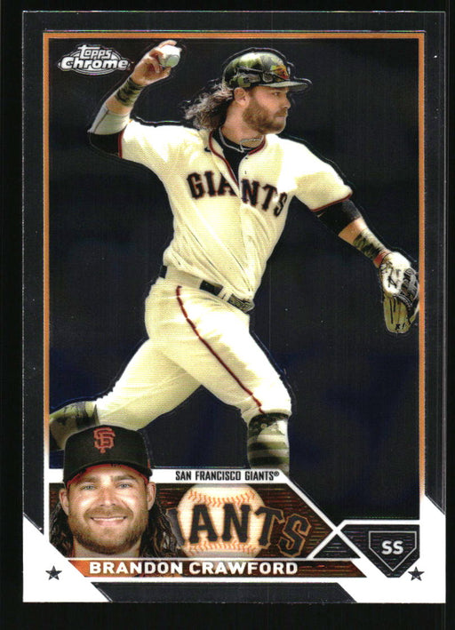 Brandon Crawford 2023 Topps Chrome Front of Card