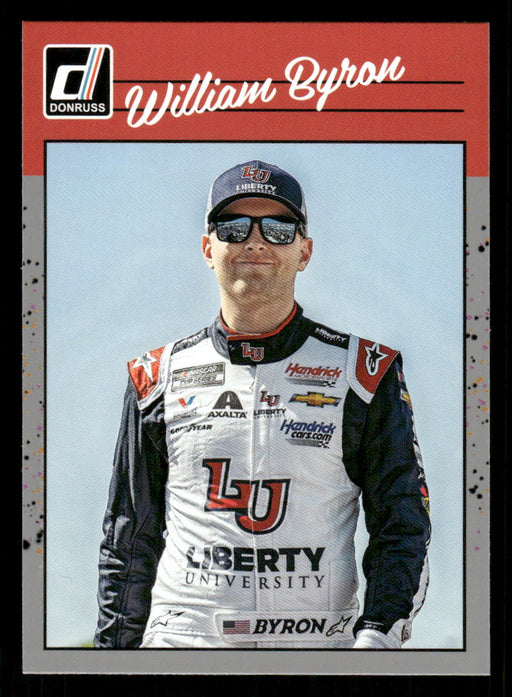 William Byron 2023 Panini Donruss Racing Silver Retro 1990 Base Front of Card