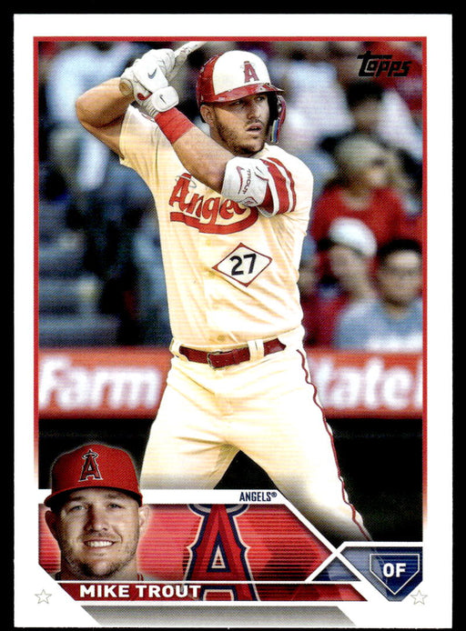 Mike Trout 2023 Topps Series 1 Base Front of Card
