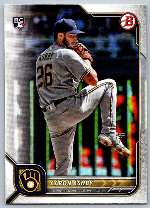Aaron Ashby 2022 Bowman # 21 RC Milwaukee Brewers - Collectible Craze America