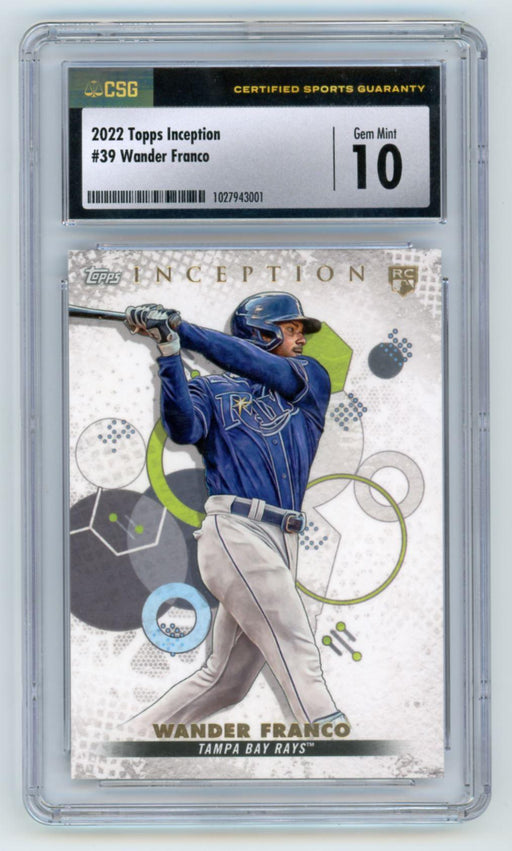 Wander Franco 2022 Topps Inception # 39 RC CSG 10 Tampa Bay Rays - Collectible Craze America