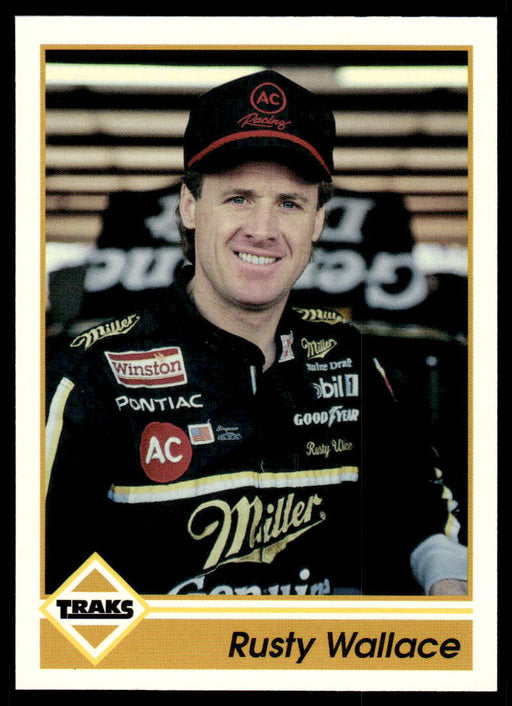 Rusty Wallace 1992 Traks Base Front of Card