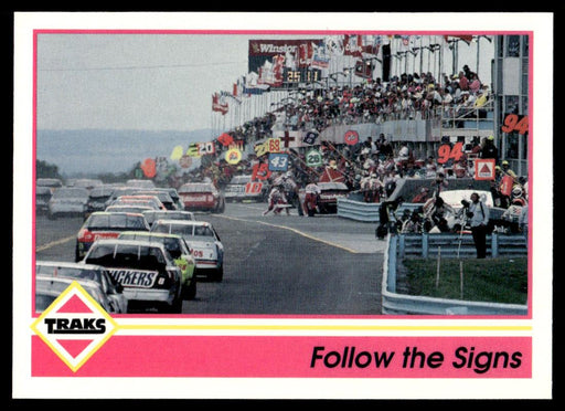 Follow the Signs 1992 Traks Base Front of Card