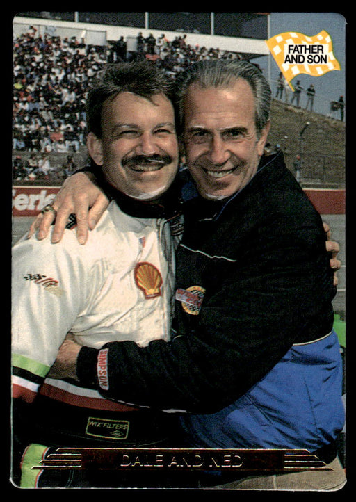 Dale and Ned Jarrett 1993 Action Packed Base Front of Card
