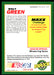 Walt Green 1993 Maxx Race Cards Base Back of Card