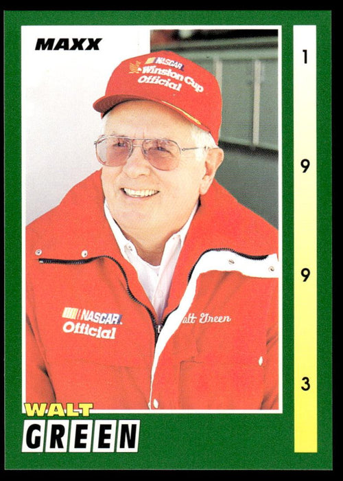 Walt Green 1993 Maxx Race Cards Base Front of Card