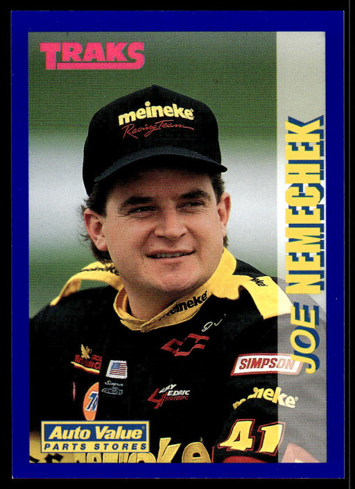 Joe Nemechek 1994 Traks Auto Value Parts Stores Collector Cards Base Front of Card