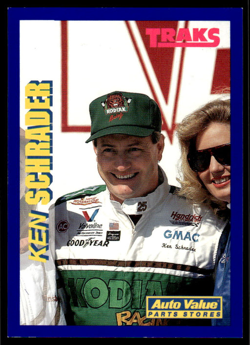 Ken Schrader 1994 Traks Auto Value Parts Stores Collector Cards Base Front of Card