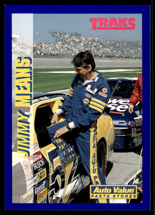Jimmy Means 1994 Traks Auto Value Parts Stores Collector Cards Base Front of Card