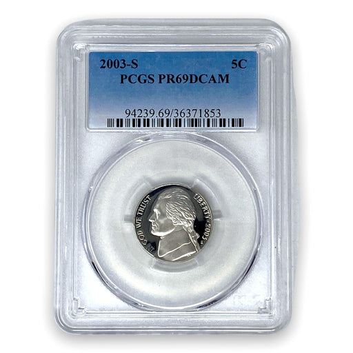2003-S Jefferson Nickel PCGS Graded Proof 69 Deep Cameo PR69DCAM - Collectible Craze America