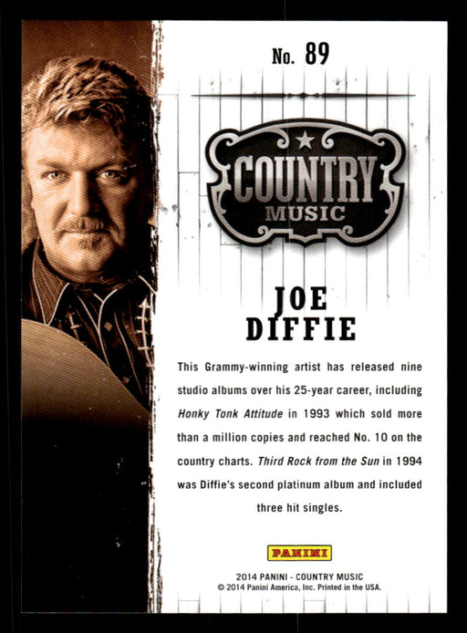 Joe Diffie 2014 Panini Country Music Back of Card