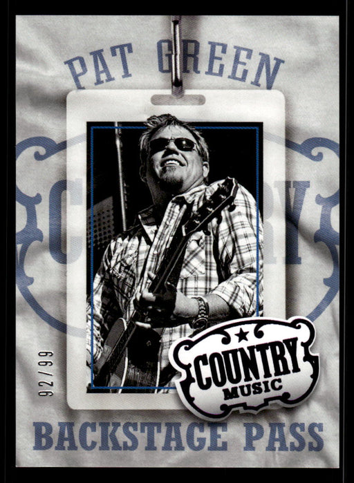 Pat Green 2014 Panini Country Music Front of Card