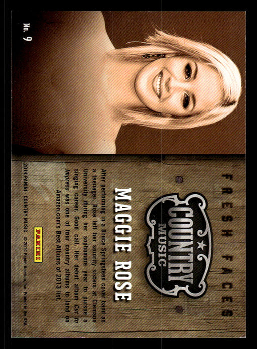 Maggie Rose 2014 Panini Country Music Back of Card