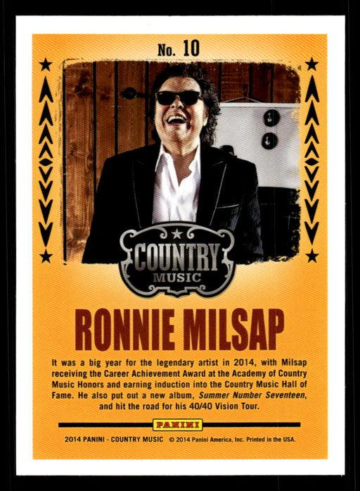 Ronnie Milsap 2014 Panini Country Music Back of Card