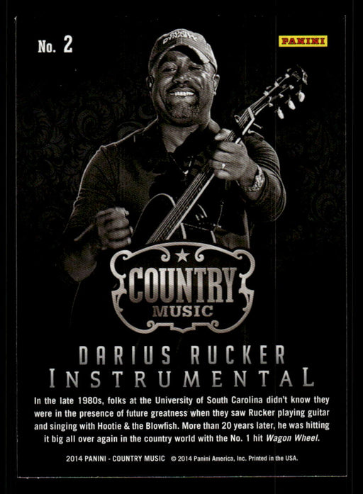 Darius Rucker 2014 Panini Country Music Back of Card