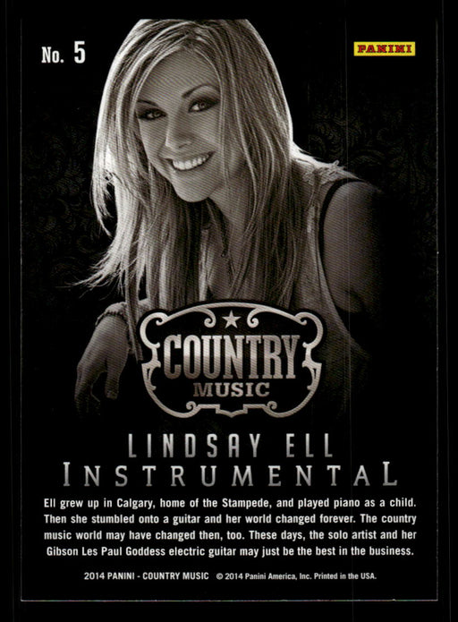 Lindsay Ell 2014 Panini Country Music Back of Card