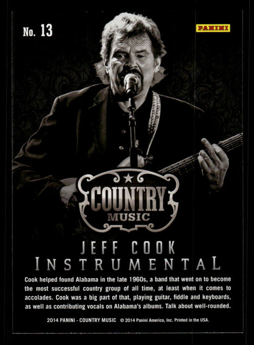 Jeff Cook 2014 Panini Country Music Back of Card