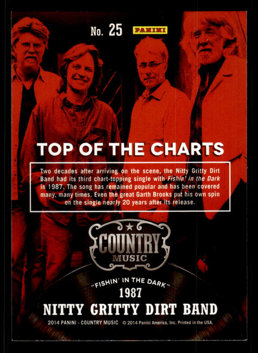Nitty Gritty Dirt Band 2014 Panini Country Music Back of Card