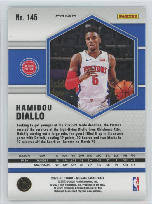 2020 Panini Mosaic # 145 Hamidou Diallo Silver Prizm Detroit Pistons - Collectible Craze America