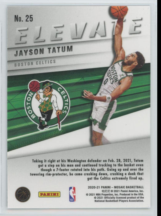 2020 Panini Mosaic # 25 Jayson Tatum Elevate Boston Celtics - Collectible Craze America
