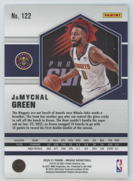2020 Panini Mosaic Basketball # 122 JaMychal Green Denver Nuggets - Collectible Craze America