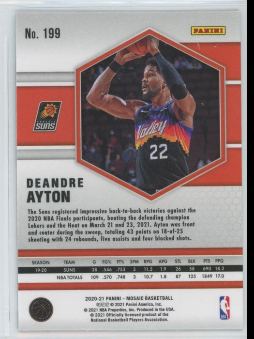 2020 Panini Mosaic Basketball # 199 Deandre Ayton Phoenix Suns - Collectible Craze America