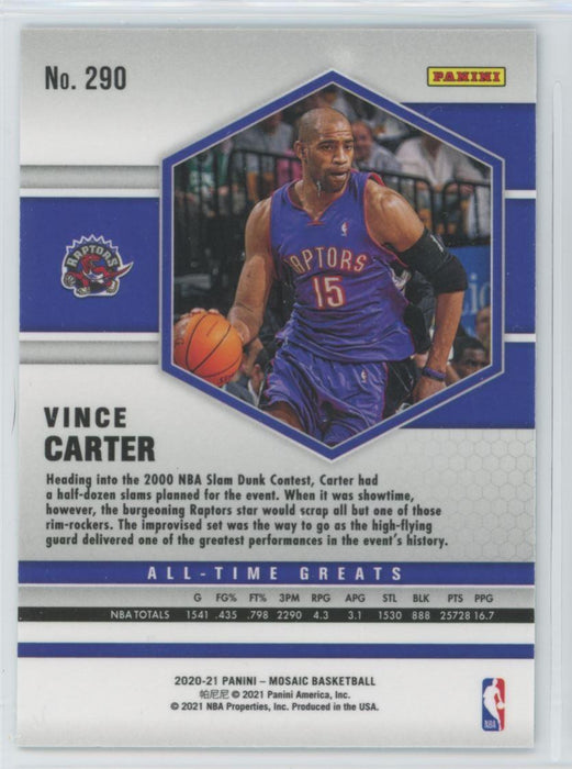 2020 Panini Mosaic Basketball # 290 Vince Carter Toronto Raptors - Collectible Craze America