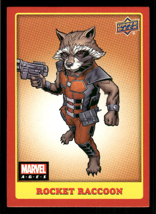 Rocket Raccoon 2020 Upper Deck Marvel Ages Base Front of Card