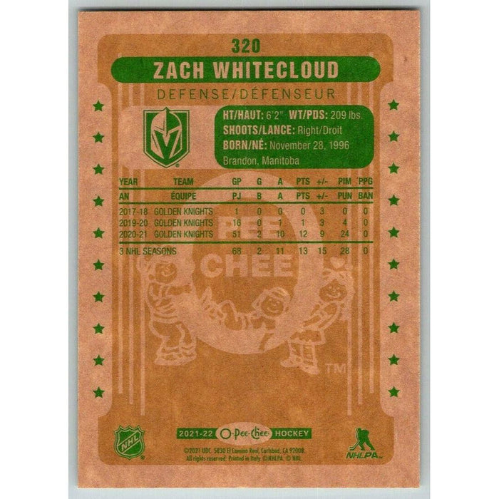 2021-22 O-Pee-Chee Retro (Upper Deck OPC) Zach Whitecloud Vegas Golden Knights - Collectible Craze America