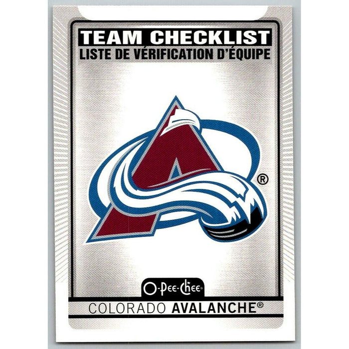 2021-22 O-Pee-Chee (Upper Deck OPC) Team Checklist Colorado Avalanche #558 - Collectible Craze America