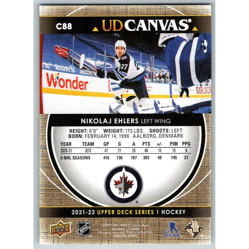 2021-22 Upper Deck UD Canvas #C88 Nikolaj Ehlers Winnipeg Jets - Collectible Craze America